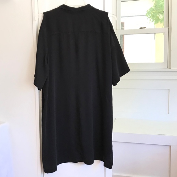 CHICO’S Button Down Tunic Short Split Sleeve Blouse Black Women’s Size XL 1X - Picture 5 of 16